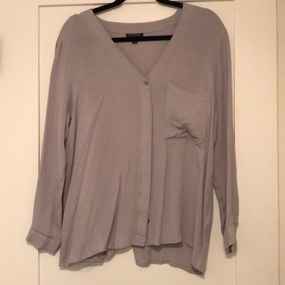 Pale Gray Topshop blouse